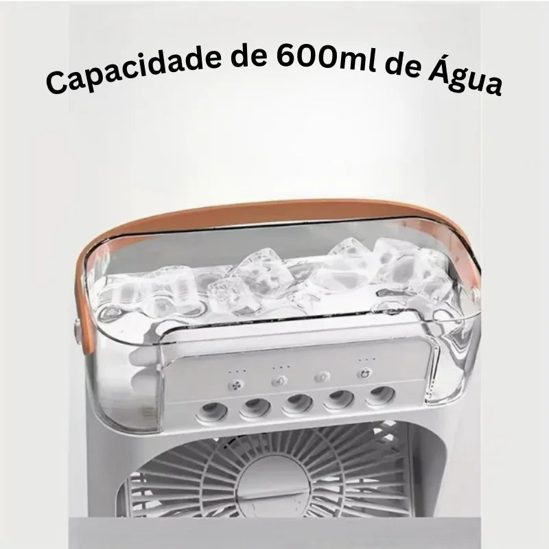 Mini Ar Condicionado Portátil 3 em 1 - Resfriamento com Reservatório 600ml