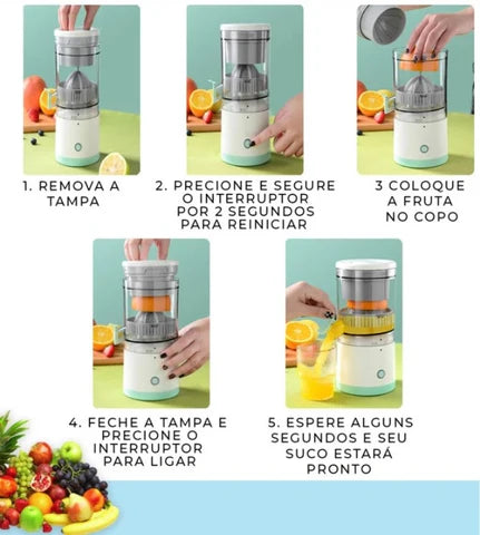 Espremedor de Frutas Portátil - Sucos Frescos com JuiceMaxx