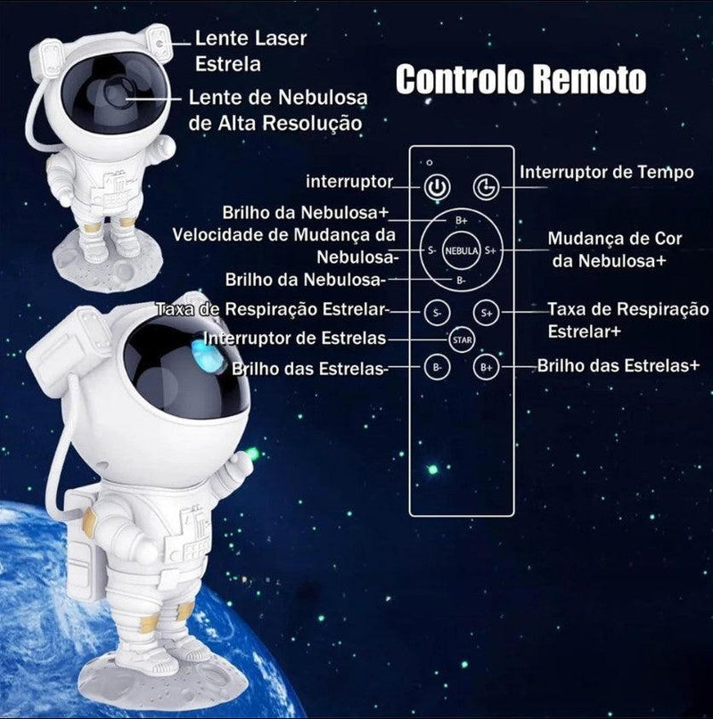 Projetor de Estrelas Astronauta - Amprezz