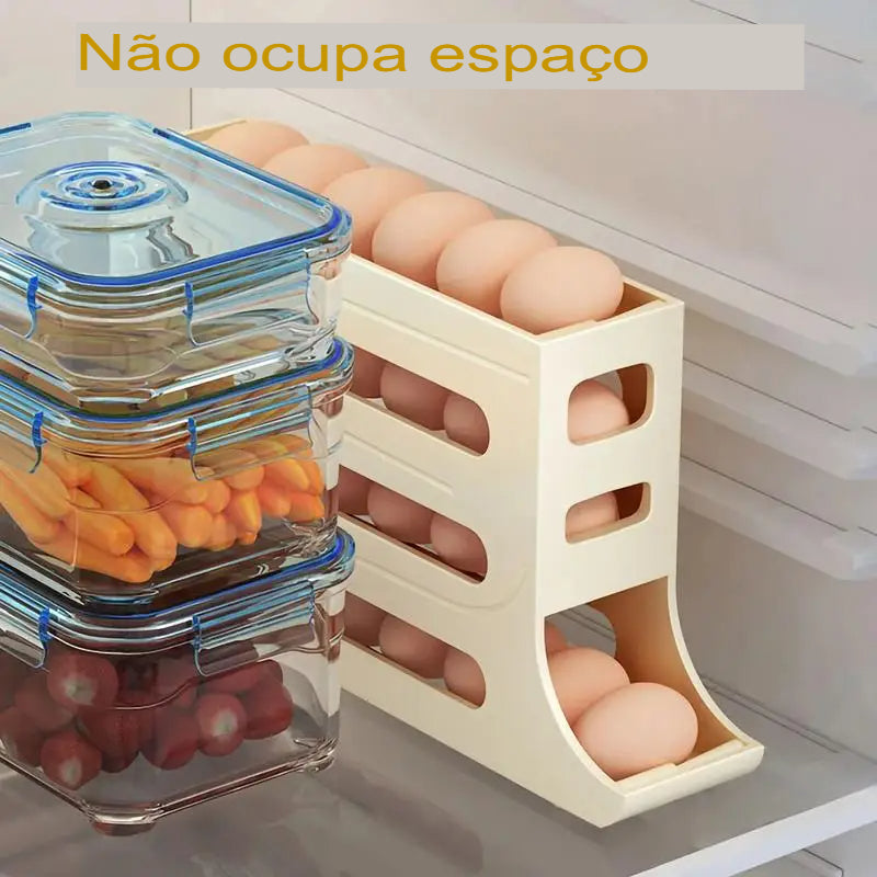 Organizador de Ovos Automático - Economia de Espaço Rolldown